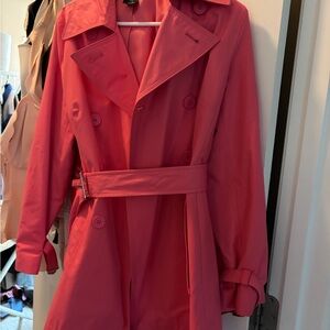 Style & Co. Vibrant Pink Trench Coat